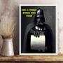 Imagem de Quadro Banheiro Darth Papel Higiênico 24X18Cm - Com Vidro