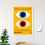 Imagem de Quadro Bauhaus Poster Olhos - Amarelo 33X24Cm - Com Vidro