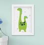 Imagem de Quadro Bebê Infantil Menino Dinossauro Sonhe Alto Kit 4 Peças