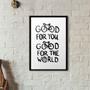 Imagem de Quadro Bike Good For You And World 24x18cm - com vidro