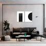 Imagem de Quadro Black Minimalist 122x86 2-86x60 Filete Branco Moldura Filete, Branca