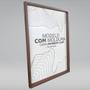 Imagem de Quadro Black Minimalist 88x60 2-60x43 Caixa Marrom Moldura Caixa, Marrom Cafe