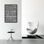 Imagem de Quadro Boho Zebrado 60x43 Caixa Preto Moldura Caixa, Preta