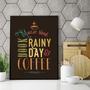 Imagem de Quadro Book Rainy Day E Coffee 24X18Cm - Com Vidro