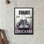 Imagem de Quadro Boxe Fight For Your Dreams 33x24cm - com vidro