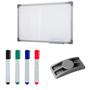 Imagem de Quadro branco 120x90 Aluminio soft Stalo com Apagador e 4 Canetas coloridas
