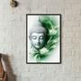 Imagem de Quadro Buda Com Flor De Lotus - Verde 33X24Cm - Com Vidro