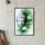 Imagem de Quadro Buda Com Flor De Lotus - Verde 33x24cm - com vidro