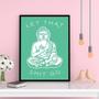 Imagem de Quadro Buda Let That Shit Go II 24x18cm - com vidro