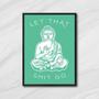 Imagem de Quadro Buda Let That Shit Go II 24x18cm - com vidro