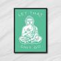 Imagem de Quadro Buda Let That Shit Go II 24x18cm