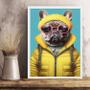 Imagem de Quadro Bulldog Francês Humano - Óculos 33x24cm