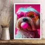 Imagem de Quadro Cachorrinho Humano - Óculos 33X24Cm - Com Vidro