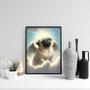 Imagem de Quadro Cachorrinho Pug Com Asas 45X34Cm - Com Vidro