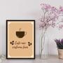 Imagem de Quadro Café Não Costuma Faiá 45X34Cm - Com Vidro