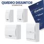 Imagem de Quadro Caixa De Distribuição Branco Para Disjuntores Din Sobrepor Encaixa Dentro Parede  Enerbras