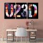 Imagem de Quadro canvas 30x66 banda u2 poster 3d