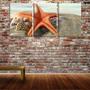 Imagem de Quadro canvas 30x66 estrela do mar e conchas