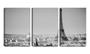 Imagem de Quadro canvas 30x66 torre Eiffel em paris pb