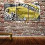 Imagem de Quadro canvas 45x96 carro amarelo vintage no mato