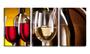 Imagem de Quadro canvas 45x96 taças de vinho branco e tinto