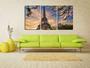 Imagem de Quadro canvas 45x96 torre Eiffel entre flores