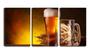 Imagem de Quadro canvas 55x110 cerveja no copo e caneca