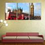 Imagem de Quadro canvas 55x110 ônibus perto do big ben