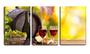 Imagem de Quadro canvas 68x126 barril queijo e vinho