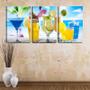 Imagem de Quadro canvas 68x126 bebidas tropicais na praia