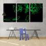 Imagem de Quadro canvas 68x126 dj neon fundo preto