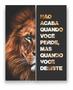 Imagem de Quadro Canvas Decorativo Leão Frase Motivacional 80x100cm