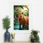 Imagem de Quadro Capivara Tropical - 60x48cm