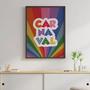 Imagem de Quadro Carnaval Arco-Íris Colorido 33X24Cm - Com Vidro