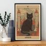 Imagem de Quadro Carta Tarot Gato Signo Áries 33X24Cm - Com Vidro