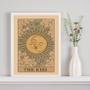 Imagem de Quadro Carta Tarot The Kiss - Sol e Lua 45x34cm - com vidro