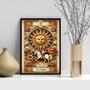 Imagem de Quadro Carta Tarot Vintage - The Sun 24X18Cm