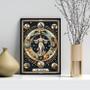 Imagem de Quadro Carta Tarot Vintage - The World 33X24Cm - Com Vidro