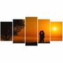 Imagem de Quadro Casal Pôr do Sol decorativo Paisagem Amor Mosaico 5 P