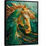 Imagem de Quadro Cavalo Esmeralda com Ouro