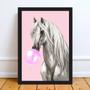 Imagem de Quadro Cavalo Horse Bubble Gum 33x24cm