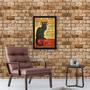 Imagem de Quadro Chat Noir 24x18cm - com vidro