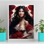 Imagem de Quadro Cigana Rosa Vermelha 45x34cm - com vidro
