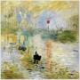 Imagem de Quadro Claude Monet Nascer Do Sol Tela Moldura Bege 60X60Cm