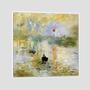 Imagem de Quadro Claude Monet Nascer Do Sol Tela Moldura Branca 60X60Cm
