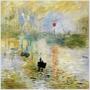 Imagem de Quadro Claude Monet Nascer Do Sol Tela Moldura Preta 60X60Cm