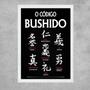 Imagem de Quadro Código Bushido - 7 Virtudes Samurai 24x18cm - com vidro