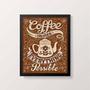 Imagem de Quadro Coffee Makes Everything Possible 33X24 C/Vidro Preta
