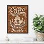 Imagem de Quadro Coffee Makes Everything Possible 33X24 C/Vidro Preta