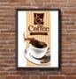 Imagem de Quadro Coffee Tamanho A3 Com Moldura e Acetato (Estilo Vintage Retrô) - Café